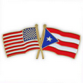 USA & Puerto Rico Flag Pin